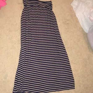 navy blue Maxi striped skirt🦓